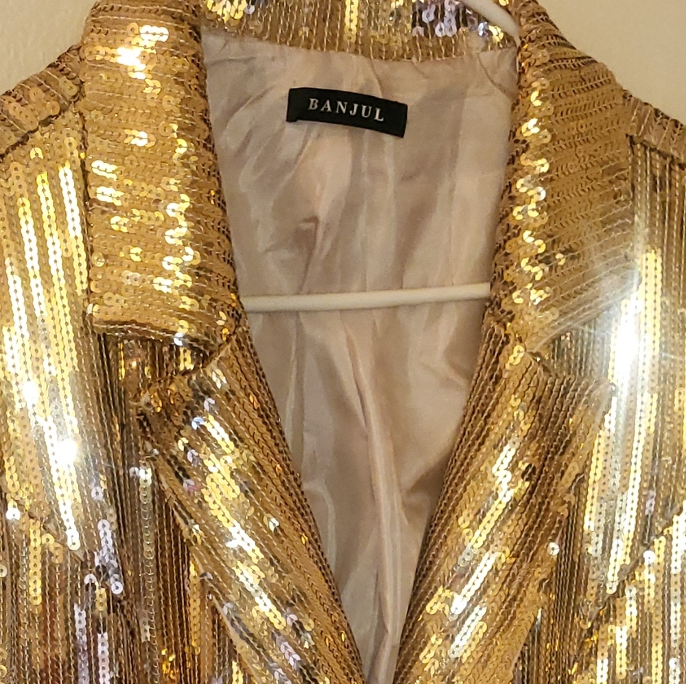 Banjul Gold Sequin Dress